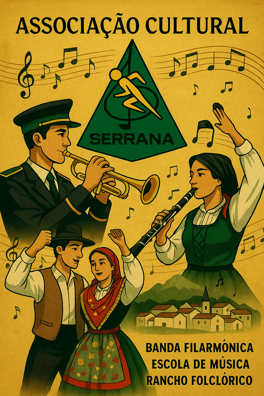 Serrana-Banda-Filarmonica-Escola-de-Musica-Rancho-Folclorico